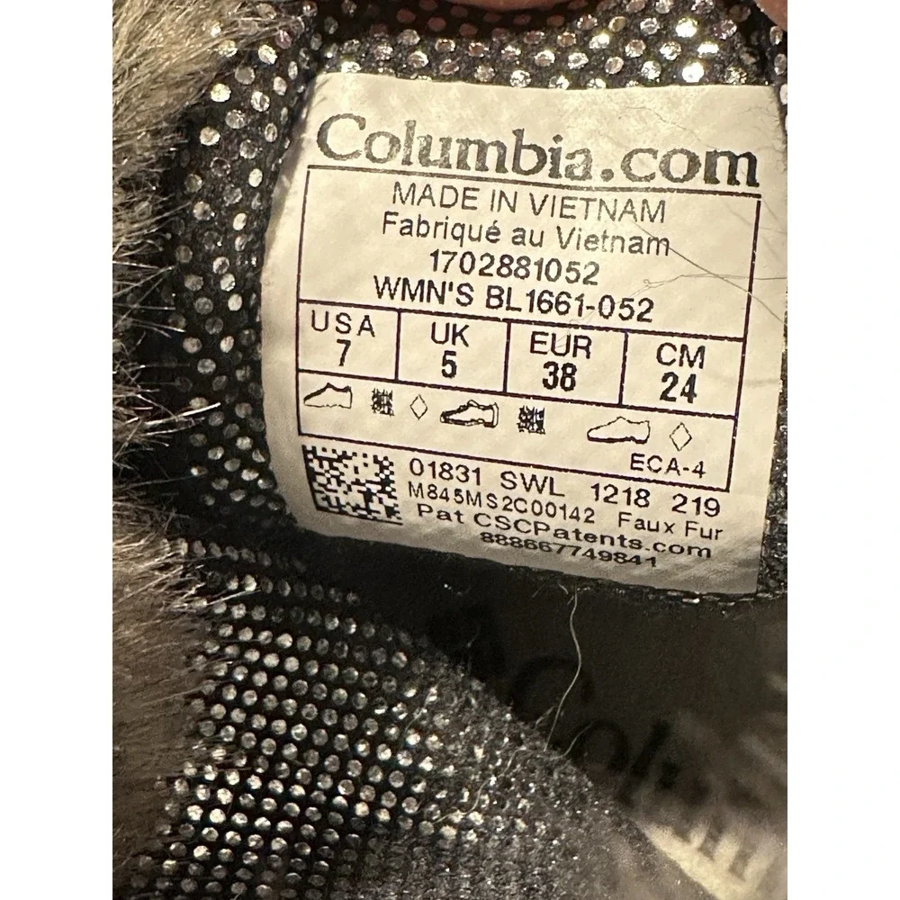 Columbia Women's Sz‎ 7 Heavenly Gray Waterproof Omni Heat Winter Snow Boots